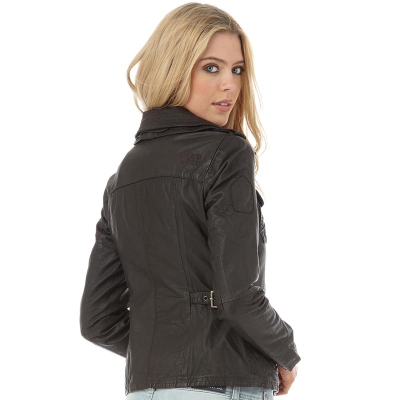 Durable Modeling Superdry Womens Ramona Leather Jacket