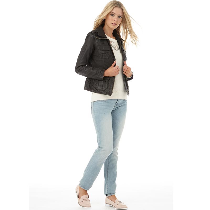 Durable Modeling Superdry Womens Ramona Leather Jacket