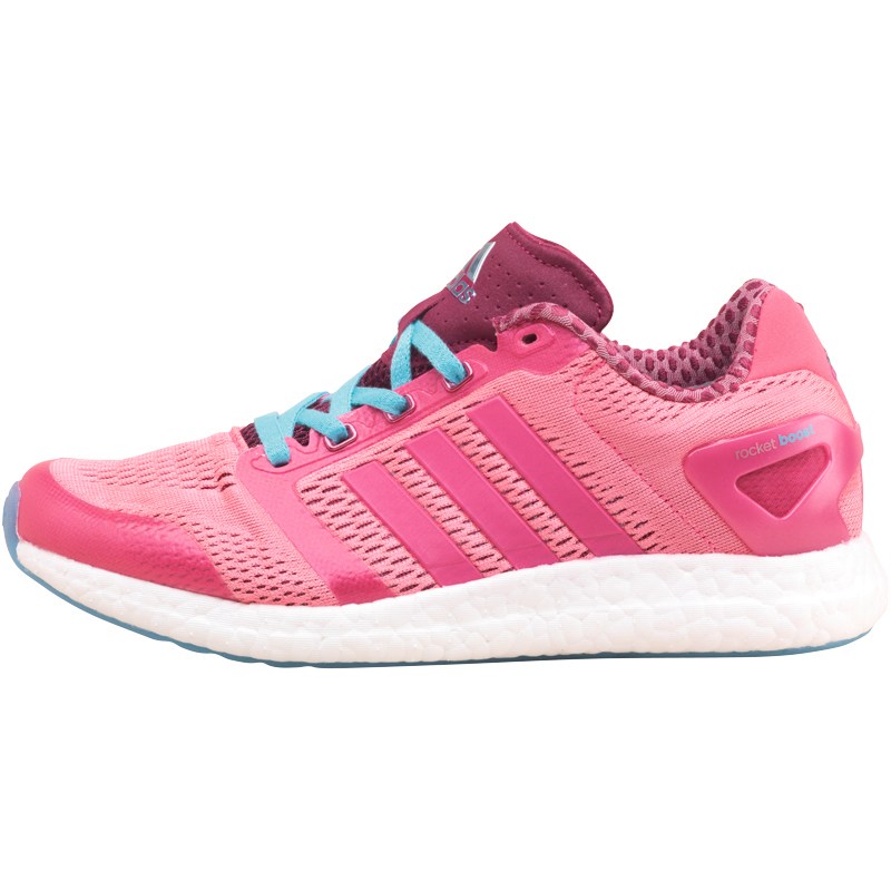 Adidas Womens Climacool Rocket Boost Neutral Running Shoes Pink Blue 