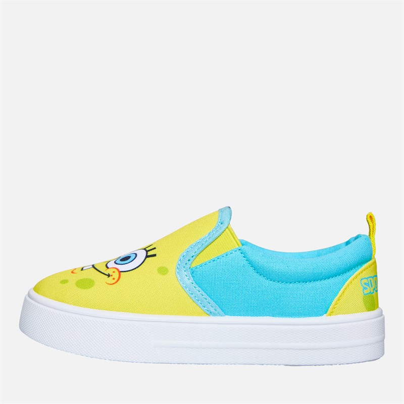 SpongeBob Kids Slip On Canvas Pumps Yellow/Blue