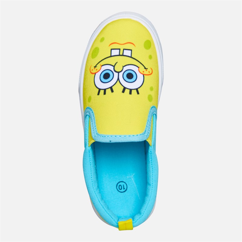 SpongeBob Kids Slip On Canvas Pumps Yellow/Blue