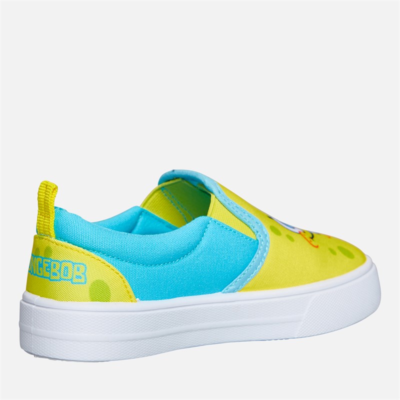 SpongeBob Kids Slip On Canvas Pumps Yellow/Blue