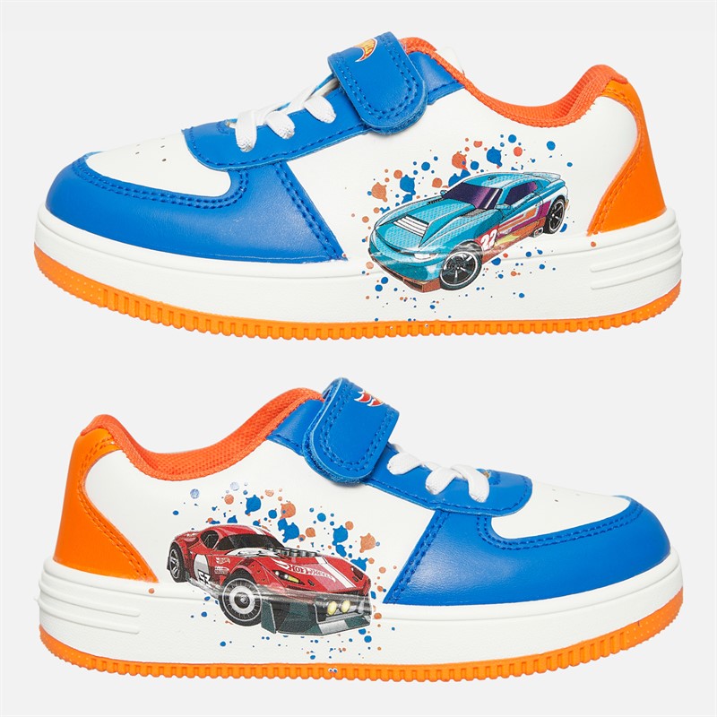 Hot Wheels Boys Club Trainers White/Multi - Size 7K