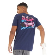 Back To The Future Mens Marty T-Shirt Navy