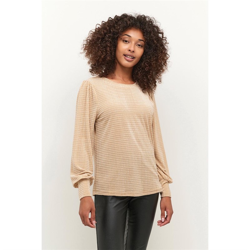Kaffe Dame Kaalerte Overdele Beige