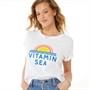 SUB_URBAN RIOT Womens Vitamin Sea Loose T-Shirt White