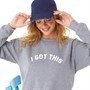 SUB_URBAN RIOT WomensI Got This Willow Crew Sweatshirt Grey Heather