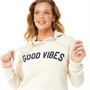 SUB_URBAN RIOT Womens Good Vibes Hoodie Stone