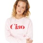 SUB_URBAN RIOT Womens Ciao Crew Sweatshirt Pale Pink