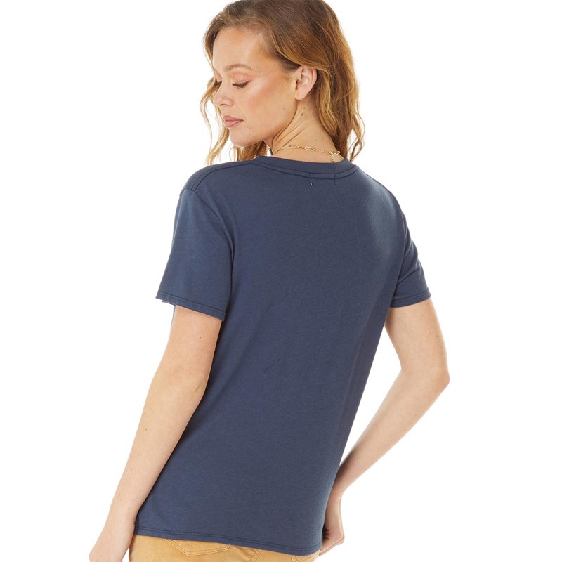 SUB_URBAN RIOT Womens Sorry Coffee Loose T-Shirt Navy