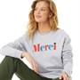 SUB_URBAN RIOT Womens Merci Crew Sweatshirt Grey Heather