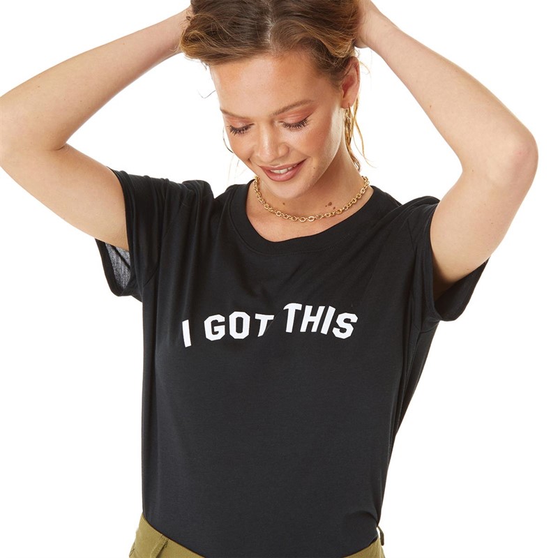 SUB_URBAN RIOT Womens I Got This Loose T-Shirt Black