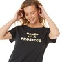 SUB_URBAN RIOT Womens Ready In A Prosecco Loose T-Shirt Black