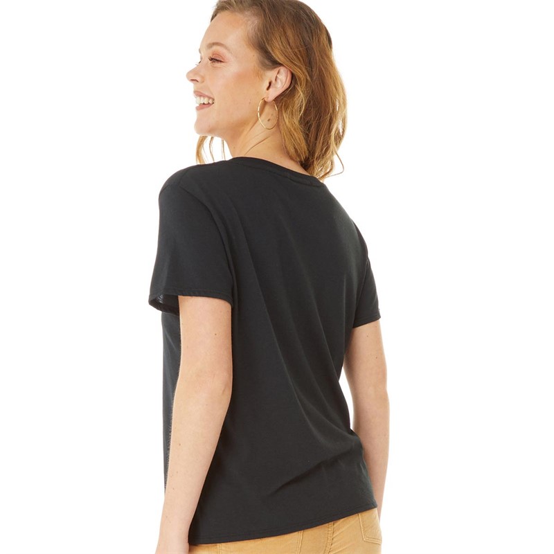 SUB_URBAN RIOT Womens Ready In A Prosecco Loose T-Shirt Black