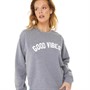 SUB_URBAN RIOT Womens Good Vibes Willow Crew Sweatshirt Grey Heather