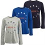 Perry Ellis Boys Three Pack Long Sleeve Tops Blue/Grey/Navy