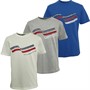 Perry Ellis Boys Three Pack Short Sleeve Tops Bright White/Dazzling Blue/Grey Marl