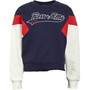 Perry Ellis Girls Cotton Sweatshirt Navy/White