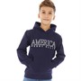 Perry Ellis Boys Embroidery Hoodie Navy