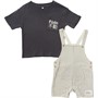 Fudo Boys T-Shirt And Dungarees Set Black