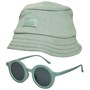 Fudo Kids Bucket Hat And Sunglasses Box Set Green