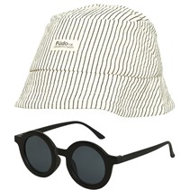 Fudo Kids Bucket Hat And Sunglasses Box Set Cream