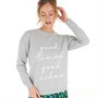 Amara Womens Popcorn Sweatshirt Light Grey Marl