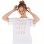 Amara Womens Live T-Shirt Optic White
