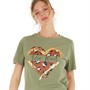 Amara Womens Love T-Shirt Khaki Pantone