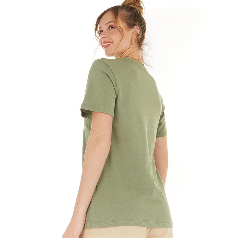 Amara Womens Love T-Shirt Khaki Pantone