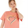 Amara Womens Ticker T-Shirt Coral