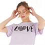 Amara Womens Bright T-Shirt Pastel Lilac