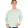 Amara Womens Popcorn Sweatshirt Dusty Aqua