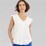Amara Womens Reya Gamson Blouse Ivory