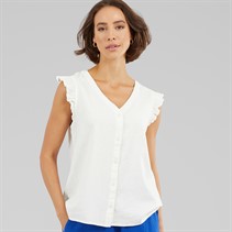 Amara Womens Reya Gamson Blouse Ivory