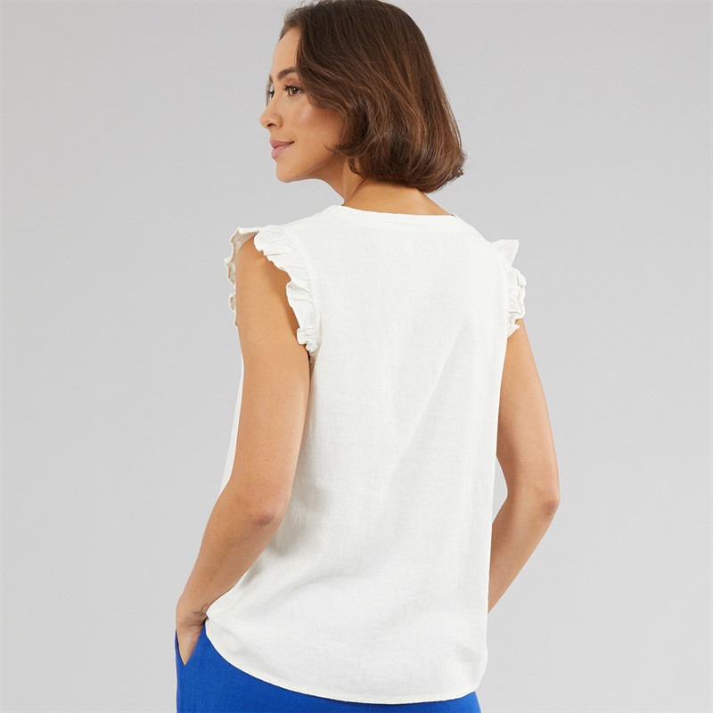 Amara Womens Reya Gamson Blouse Ivory