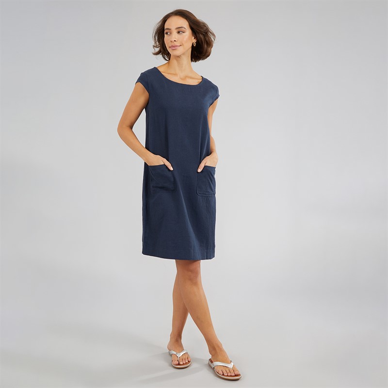 Amara Womens Reya Quanita Dress Navy