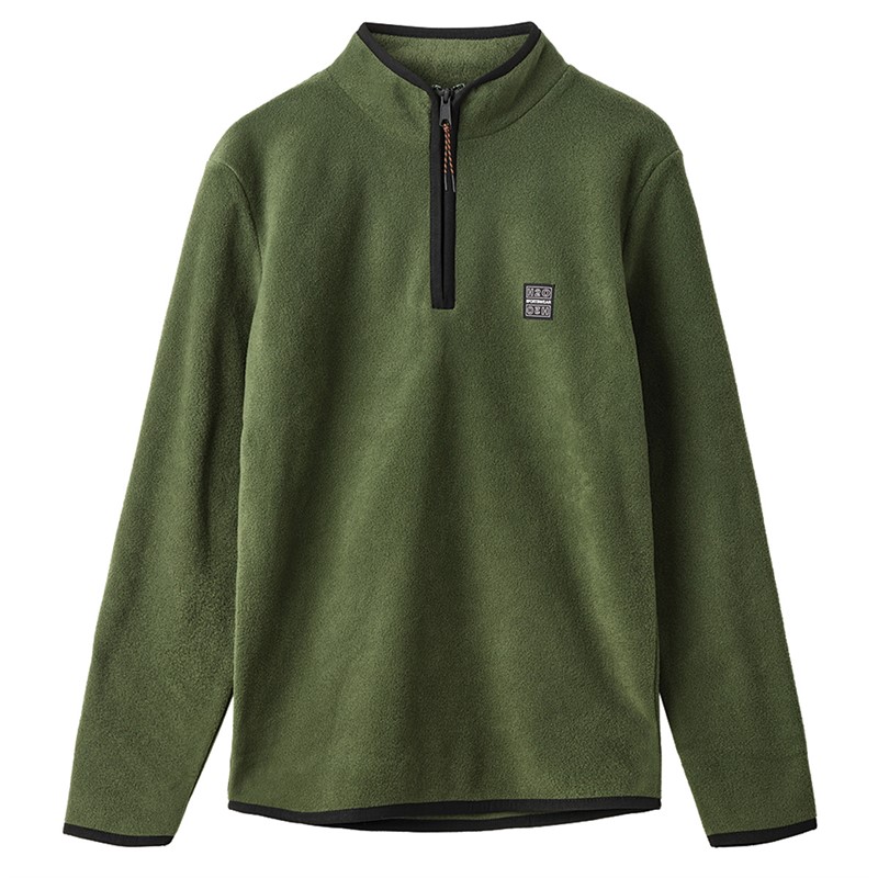 H2O Sweat à Capuche Faaborg 1/2 zip 3020 Vert Armée Homme