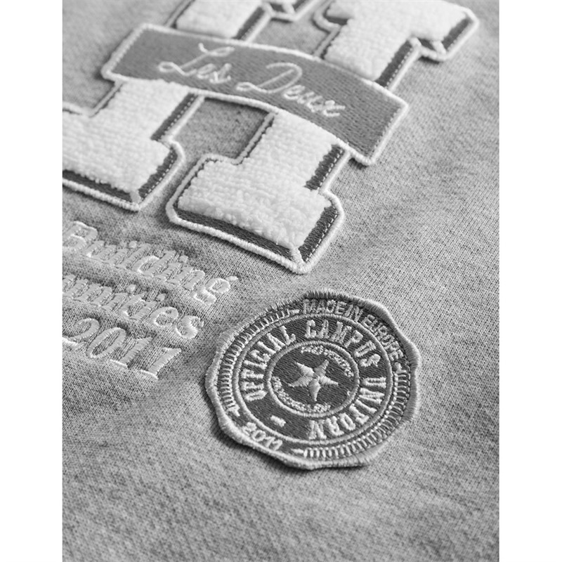 Les Deux Sweatshirts Varsity 2.0 Homme Gris Clair Chiné