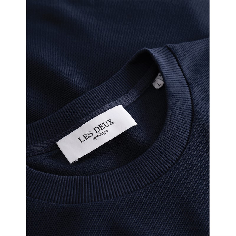 Les Deux Herre Ace T-shirts Marineblå