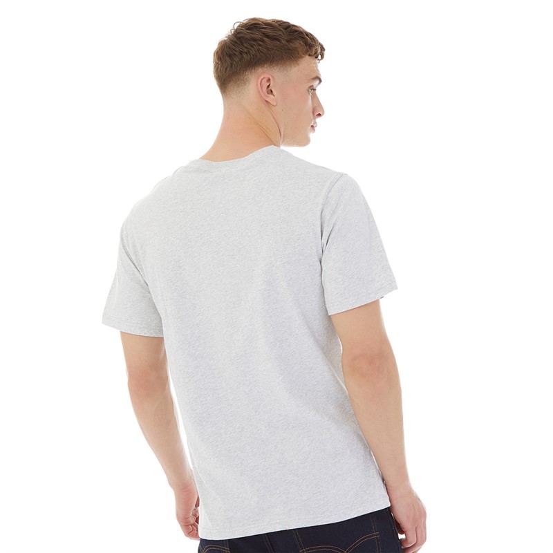 Les Deux Herren T-Shirt University 230460 - Schnee Melange/Dunkelblau