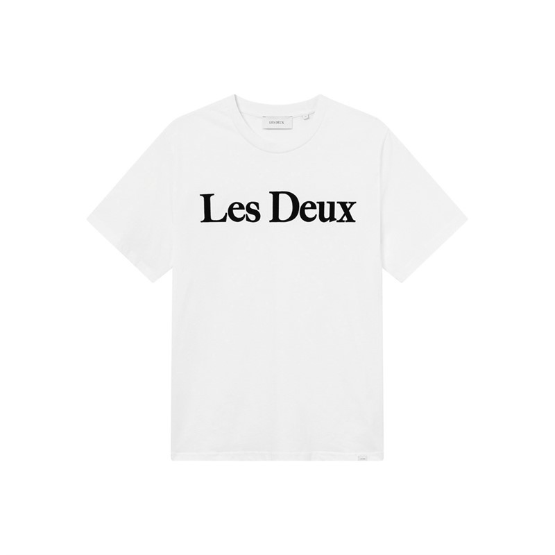 Les Deux T-Shirt Herren Weiß/Schwarz