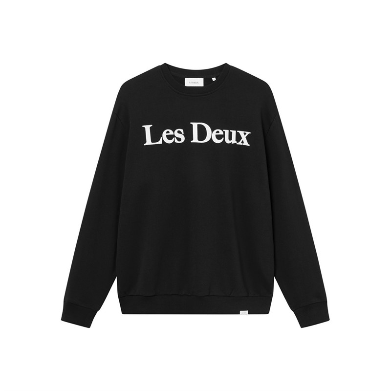 Les Deux Sweat-Shirt Charles Homme Noir/Blanc