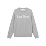 Les Deux Herre Charles Sweatshirt Lysegrå Melange/Hvid