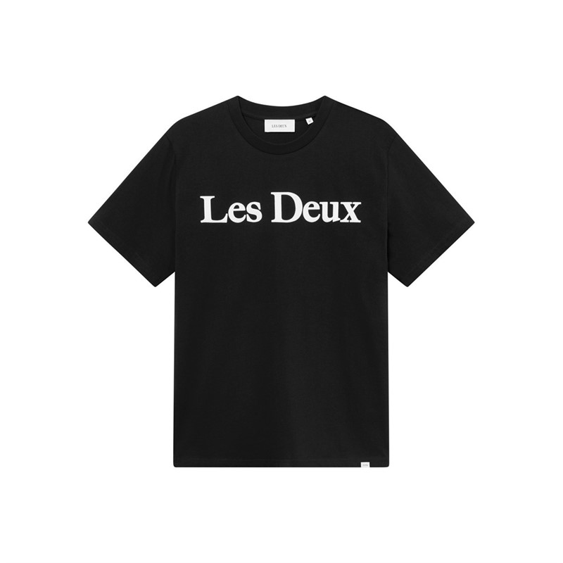 Les Deux Herren Charles T-Shirt Schwarz/Weiß