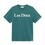Les Deux T-Shirt Herren Charles Pazifischer Ozean/Weiß