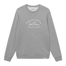 Les Deux Sweatshirt Heren Camden Grijs Melange/Wit