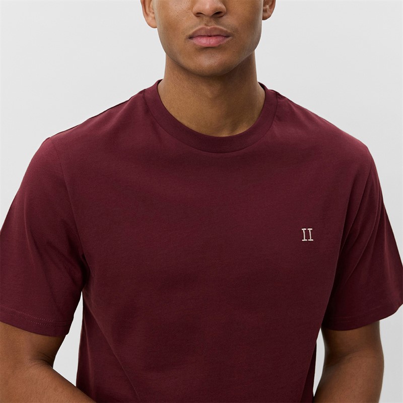 Les Deux T-shirt Contrast Homme Chocolate Truffle Red
