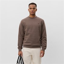 Les Deux Herre Core Kontrast Sweatshirt Mountain Grey Brown