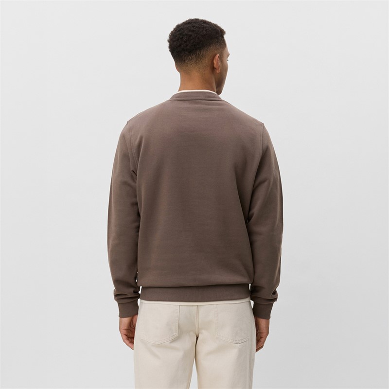 Les Deux Herre Core Kontrast Sweatshirt Mountain Grey Brown